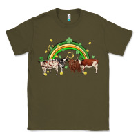 Army Green cow st patrick days Classic Tee - MaliasSmallBusiness