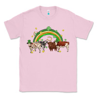 Bubblegum Pink cow st patrick days Classic Tee - MaliasSmallBusiness