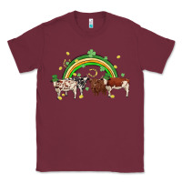 Burgundy cow st patrick days Classic Tee - MaliasSmallBusiness
