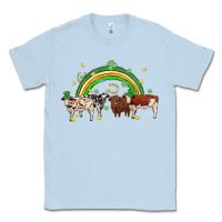Dusty Blue cow st patrick days Classic Tee - MaliasSmallBusiness