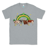Heather Grey cow st patrick days Classic Tee - MaliasSmallBusiness