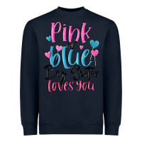 Navy pink or blue big sister loves you Heavyweight Sweatshirt - MaliasSmallBusiness