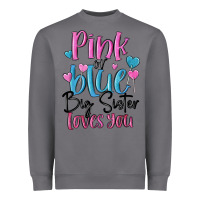 Storm pink or blue big sister loves you Heavyweight Sweatshirt - MaliasSmallBusiness