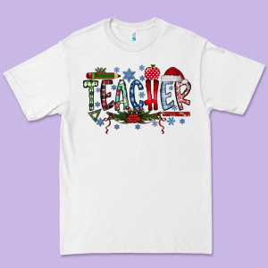 Teacher Christmas Premium Tee Designed By Racoondesign