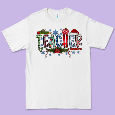 Teacher Christmas Premium Tee Designed By Racoondesign