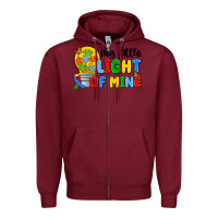 Burgundy this little light of mine Zipper Hoodie - Artiststas
