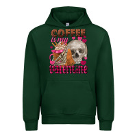 Forest Green Coffee is my Valentine skull Urban Hoodie - FaDigitalArtStudio
