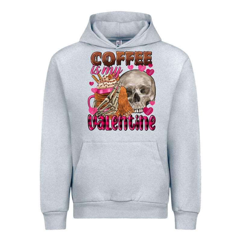 Coffee Is My Valentine Skull Urban Hoodie by FaDigitalArtStudio | Teevron