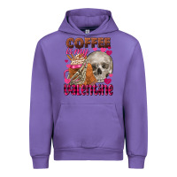 Tulip Coffee is my Valentine skull Urban Hoodie - FaDigitalArtStudio