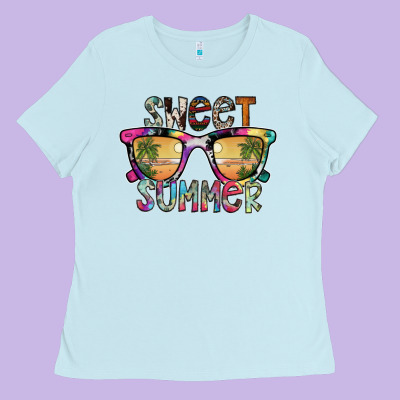 Sweet Summer Ladies Tee Designed By Sublimationcraftshop