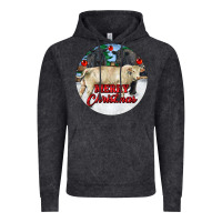Vintage Black Merry Christmas Charolais Bull Vintage Hoodie - RanaPortraitStore