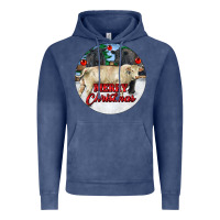 Vintage Denim Merry Christmas Charolais Bull Vintage Hoodie - RanaPortraitStore