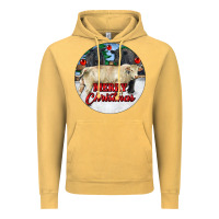 Vintage Mustard Merry Christmas Charolais Bull Vintage Hoodie - RanaPortraitStore