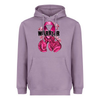 Lavender Warrior Breast Cancer with boxing gloves Heavyweight Hoodie - NancyCooperArtShop