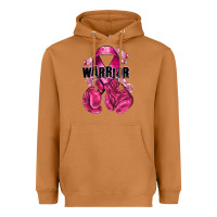 Meerkat Warrior Breast Cancer with boxing gloves Heavyweight Hoodie - NancyCooperArtShop