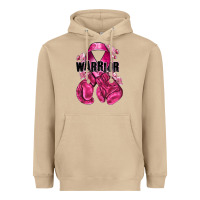 Mushroom Warrior Breast Cancer with boxing gloves Heavyweight Hoodie - NancyCooperArtShop