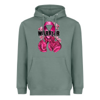 Sage Warrior Breast Cancer with boxing gloves Heavyweight Hoodie - NancyCooperArtShop