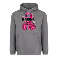 Storm Warrior Breast Cancer with boxing gloves Heavyweight Hoodie - NancyCooperArtShop
