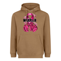 Toasted Coconut Warrior Breast Cancer with boxing gloves Heavyweight Hoodie - NancyCooperArtShop