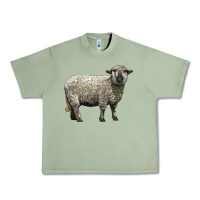 Oil Green hampshire sheep Urban Heavy Tee - LillyAllenDesigns