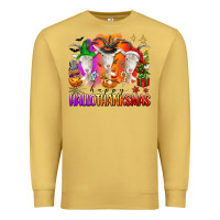 Antique Gold happy hallothanksmas goats Premium Sweatshirt - texasbilliewilder