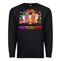 Black happy hallothanksmas goats Premium Sweatshirt - texasbilliewilder