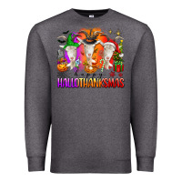 Charcoal Heather happy hallothanksmas goats Premium Sweatshirt - texasbilliewilder