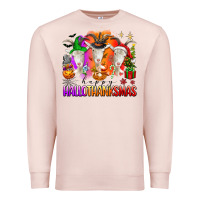 Pale Pink happy hallothanksmas goats Premium Sweatshirt - texasbilliewilder
