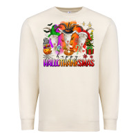 Happy Hallothanksmas Goats Premium Sweatshirt | Teevron