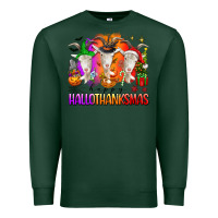 Sports Green happy hallothanksmas goats Premium Sweatshirt - texasbilliewilder
