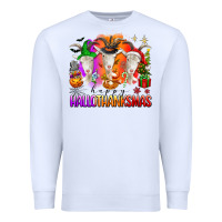 White happy hallothanksmas goats Premium Sweatshirt - texasbilliewilder
