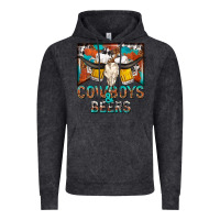 Vintage Black cowboys and beers Vintage Hoodie - NancyCooperArtShop