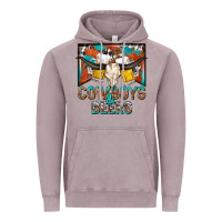 Vintage Zinc cowboys and beers Vintage Hoodie - NancyCooperArtShop