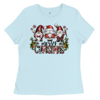 Baby Blue merry christmas Ladies Tee - CowhideDigitalArt