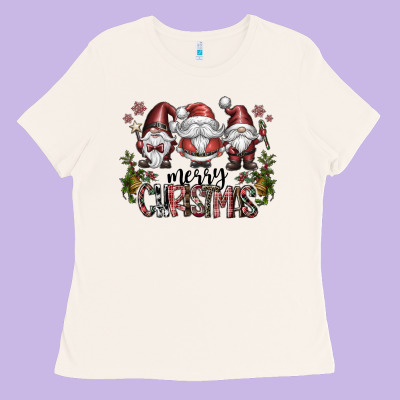 Merry Christmas Ladies Tee Designed By Cowhidedigitalart