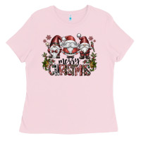 Bubblegum Pink merry christmas Ladies Tee - CowhideDigitalArt