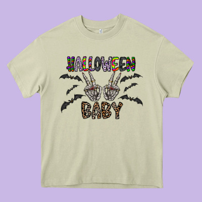 Halloween Baby Heavy Core Tee Designed By Cowhidedigitalart