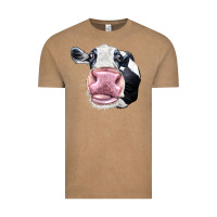 Vintage Coffee Cute Holstein Face Vintage Tee - LillyAllenDesigns