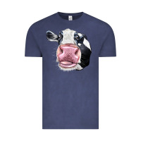 Vintage Denim Cute Holstein Face Vintage Tee - LillyAllenDesigns