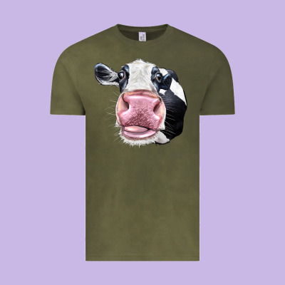 Cute Holstein Face Vintage Tee Designed By Lillyallendesigns