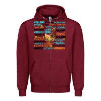 Burgundy chicken typography Zipper Hoodie - Artiststas