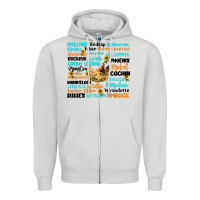 Dove Grey chicken typography Zipper Hoodie - Artiststas