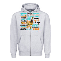 Heather Grey chicken typography Zipper Hoodie - Artiststas