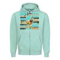 Seafoam chicken typography Zipper Hoodie - Artiststas
