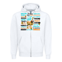 Chicken Typography Zipper Hoodie | Teevron