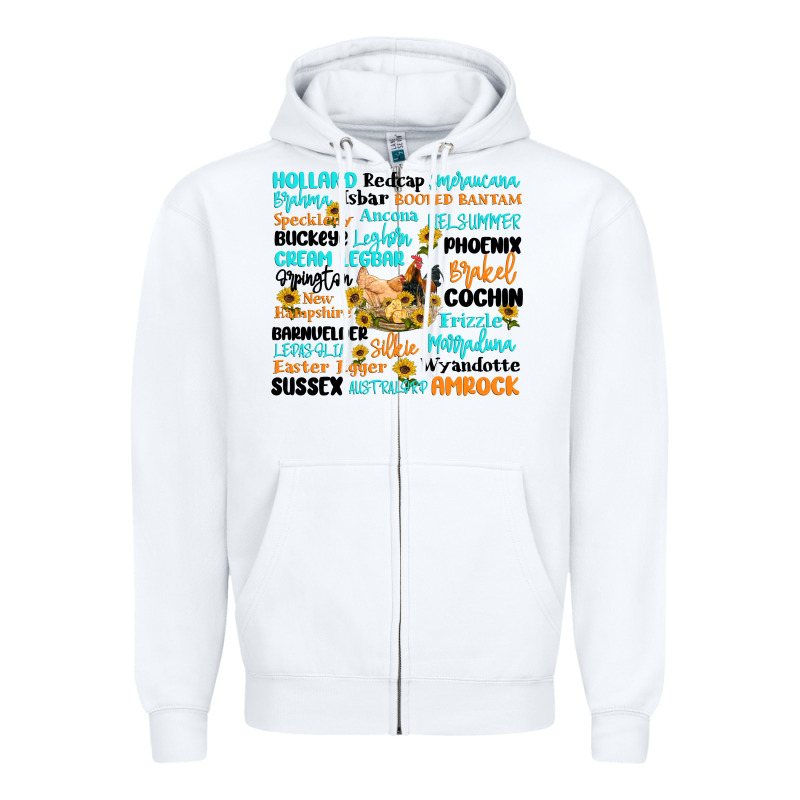 Chicken Typography Zipper Hoodie by Artiststas | Teevron