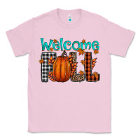 Bubblegum Pink Welcome Fall Classic Tee - CowhideDigitalArt