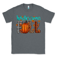 Charcoal Heather Welcome Fall Classic Tee - CowhideDigitalArt