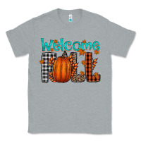 Heather Grey Welcome Fall Classic Tee - CowhideDigitalArt