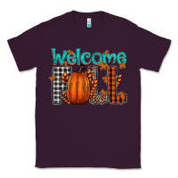 Plum Welcome Fall Classic Tee - CowhideDigitalArt